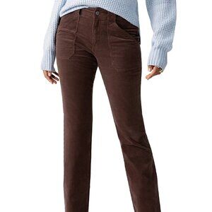 Sanctuary Hayden Corduroy Bootcut Pants | Brown Stretch Cord | Size 32 | NWT